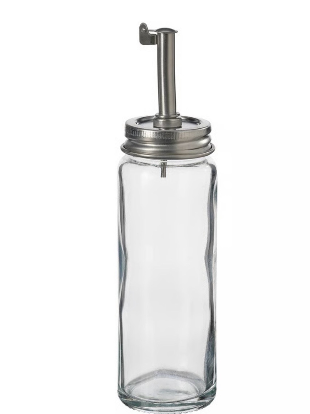 IKEA CITRONHAJ Oil/vinegar bottle, clear glass/stainless steel, 6 1/4